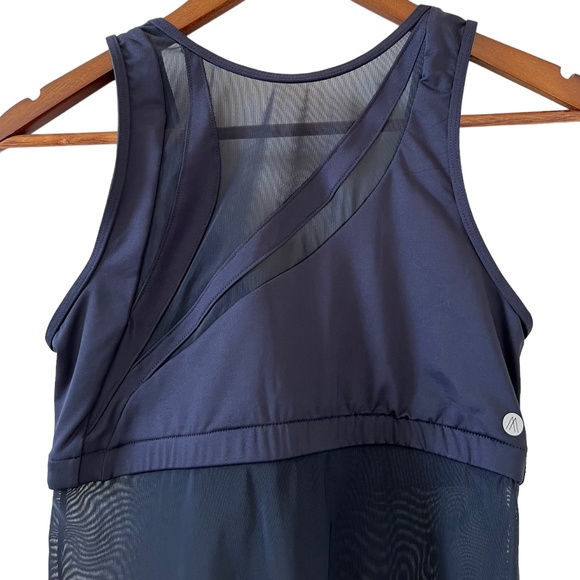 AMARI Active NEW Tidal Mesh Bra Tank Top In Midnight Navy Size S - Picture 7 of 14
